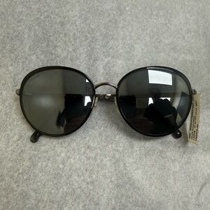 Chanel Women’s Dark Gray Frame Round Sunglasses
